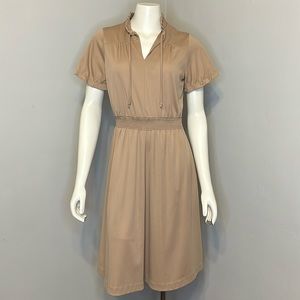 Vintage Jackie O! Division of Surf and Turf California Tan Dress